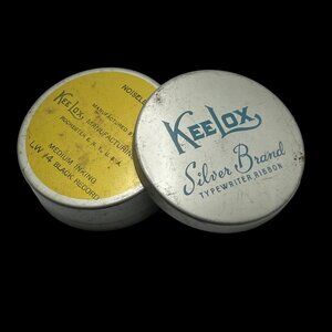 Vintage KeeLox Tin Typewriter Ribbon Box‎ Advertising Collectable